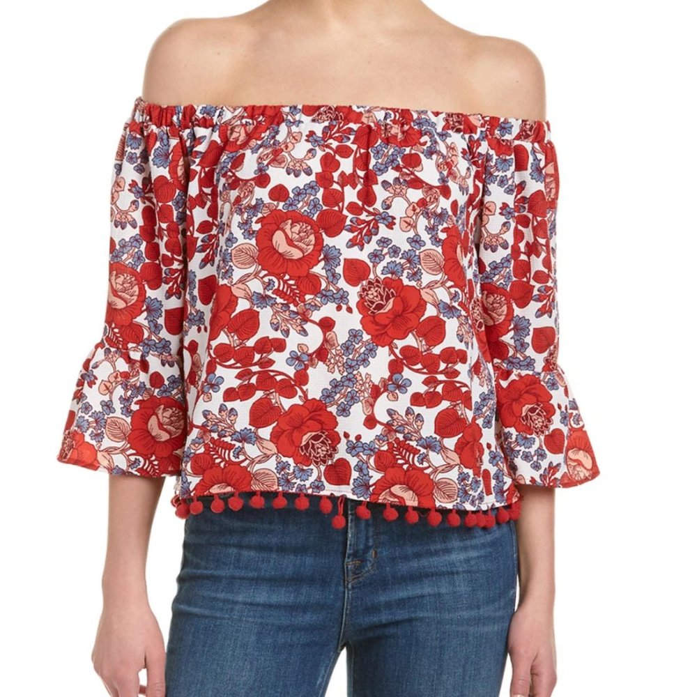 Current Project | Red Combo Off The Shoulder Top